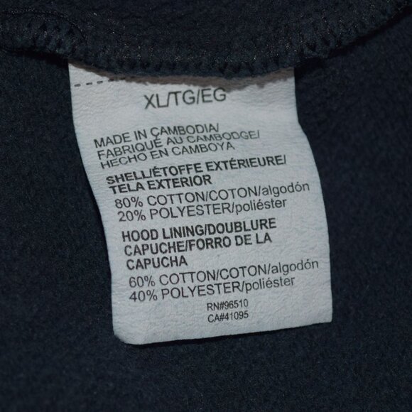 UNDER ARMOUR Loose Fit  Men's Sz XL Big Logo Navy Blue Hoodie Sweatshirt - Picture 3 of 5